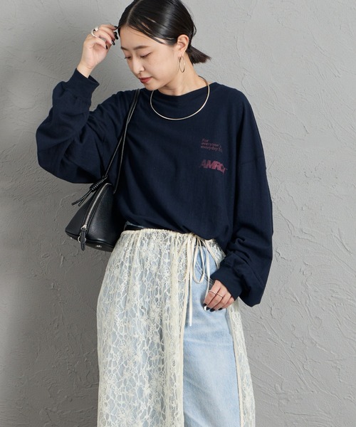 AMERICANA（アメリカーナ）の「[Americana/アメリカーナ] americana バックプリントロンT（Tシャツ/カットソー・レディース・マスタード/オートミール/ネイビー・ONE SIZE）」の13枚目の写真