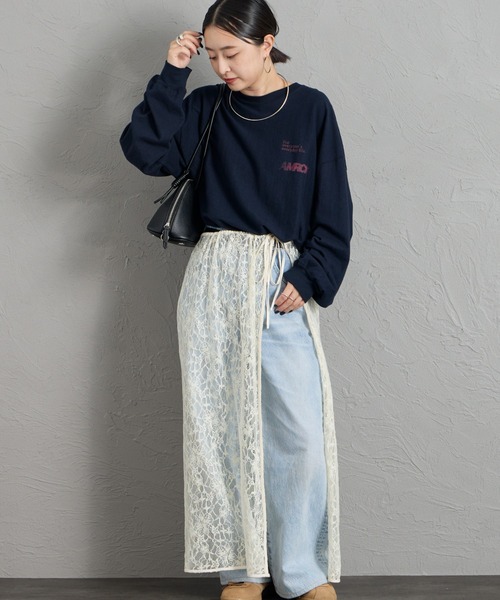 AMERICANA（アメリカーナ）の「[Americana/アメリカーナ] americana バックプリントロンT（Tシャツ/カットソー・レディース・マスタード/オートミール/ネイビー・ONE SIZE）」の15枚目の写真