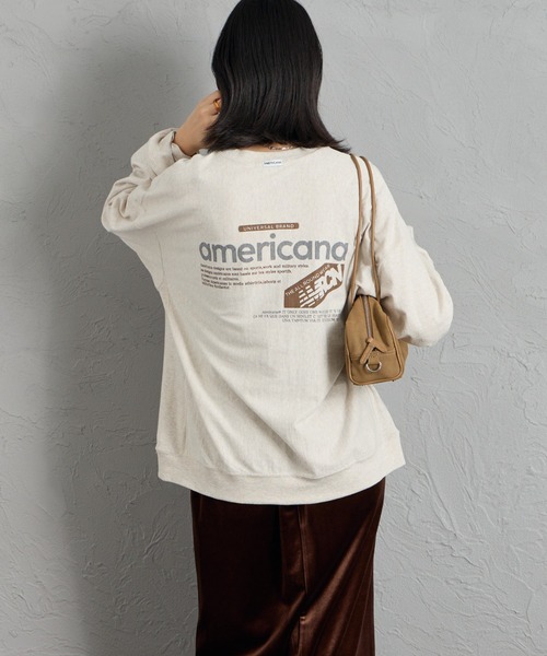 AMERICANA（アメリカーナ）の「[Americana/アメリカーナ] americana バックプリントロンT（Tシャツ/カットソー・レディース・マスタード/オートミール/ネイビー・ONE SIZE）」の17枚目の写真