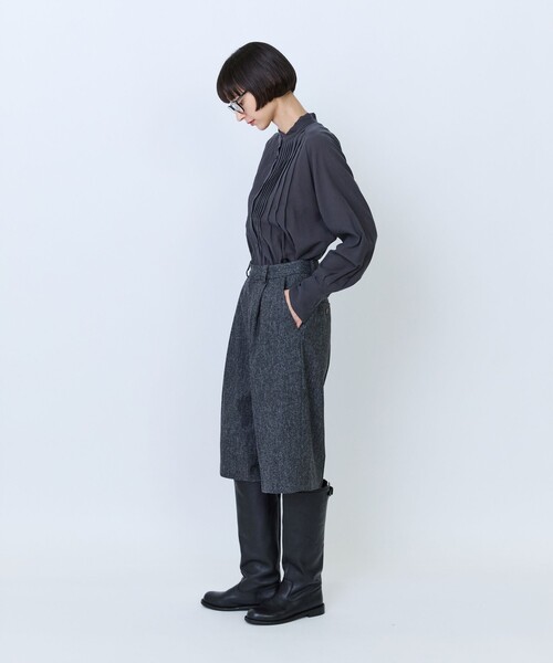 LOISIR(ロワズィール)の「ウール混ツイードハーフパンツ(その他パンツ・レディース・グレー系その他/ネイビー・38/40)」の7枚目の写真