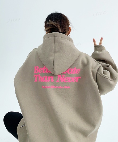 Dalfwin(ダールフィン)の「Better発泡プリントフーディー(パーカー・レディース・ブラック/グレー系・FREE)」の15枚目の写真