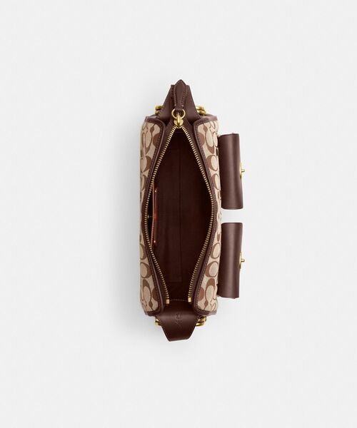 COACH（コーチ）の「ターンロック ハバーサック バッグ 27・シグネチャー ジャカード（ショルダーバッグ・レディース・ブラウン系その他・ONE）」の7枚目の写真