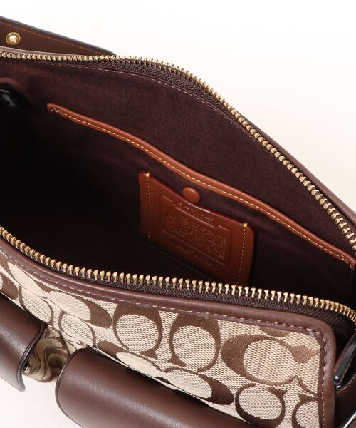 COACH（コーチ）の「ターンロック ハバーサック バッグ 27・シグネチャー ジャカード（ショルダーバッグ・レディース・ブラウン系その他・ONE）」の12枚目の写真