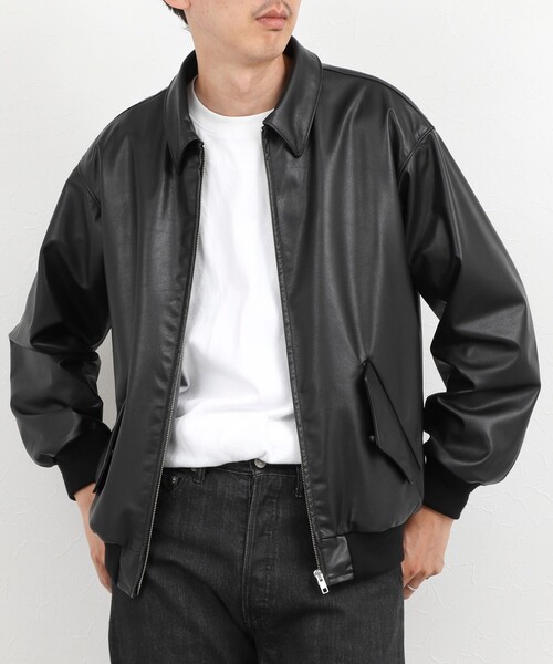 NOLLEY’S(ノーリーズ)の「A-2タイプ カウレザージャケット 26AW(ブルゾン・メンズ・ブラック・M/S/XL/L)」の1枚目の写真