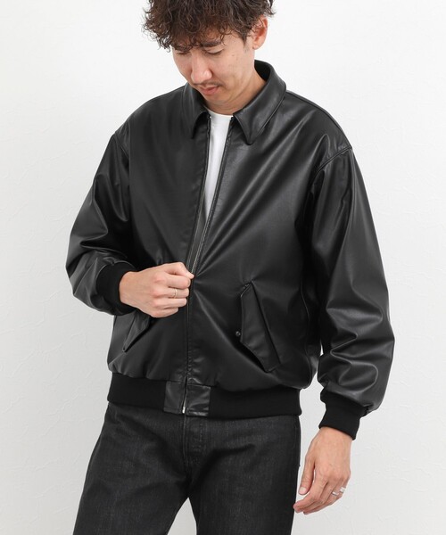 NOLLEY’S(ノーリーズ)の「A-2タイプ カウレザージャケット 26AW(ブルゾン・メンズ・ブラック・M/S/XL/L)」の3枚目の写真