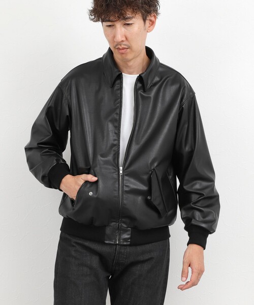NOLLEY’S(ノーリーズ)の「A-2タイプ カウレザージャケット 26AW(ブルゾン・メンズ・ブラック・M/S/XL/L)」の4枚目の写真