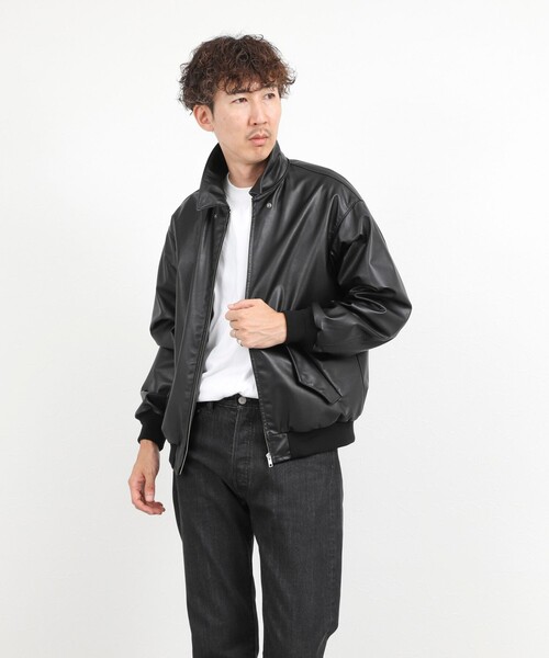 NOLLEY’S(ノーリーズ)の「A-2タイプ カウレザージャケット 26AW(ブルゾン・メンズ・ブラック・M/S/XL/L)」の9枚目の写真