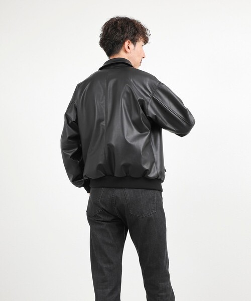 NOLLEY’S(ノーリーズ)の「A-2タイプ カウレザージャケット 26AW(ブルゾン・メンズ・ブラック・M/S/XL/L)」の14枚目の写真