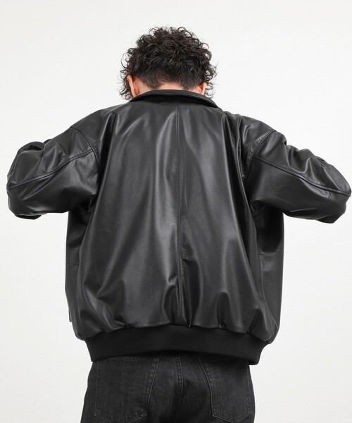 NOLLEY’S(ノーリーズ)の「A-2タイプ カウレザージャケット 26AW(ブルゾン・メンズ・ブラック・M/S/XL/L)」の15枚目の写真