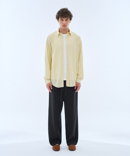 ESTNATION(エストネーション)の「GOOD PEOPLE GOOD STITCHING GOOD PRODUCT for ESTNATION / シルクコットン スーパーハイゲージ ジャージーシャツ(シャツ/ブラウス・メンズ・ライトブルー/カリビアンブルー/アイボリー・MEDIUM/LARGE)」の5枚目の写真