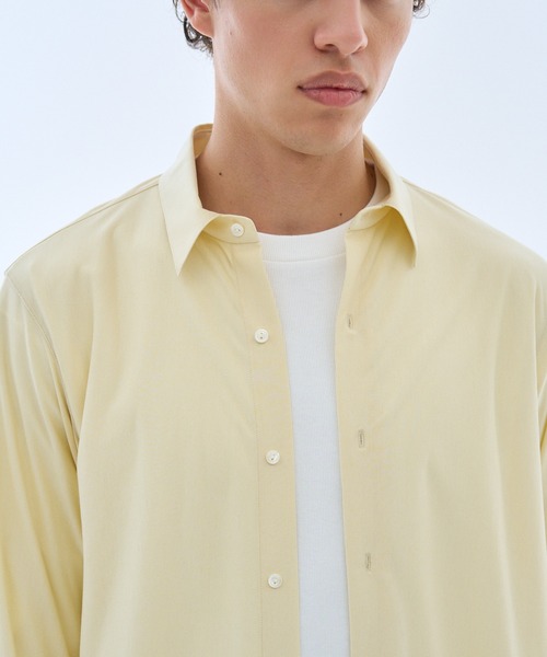 ESTNATION(エストネーション)の「GOOD PEOPLE GOOD STITCHING GOOD PRODUCT for ESTNATION / シルクコットン スーパーハイゲージ ジャージーシャツ(シャツ/ブラウス・メンズ・ライトブルー/カリビアンブルー/アイボリー・MEDIUM/LARGE)」の7枚目の写真
