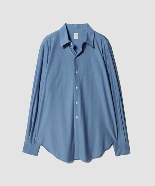 ESTNATION(エストネーション)の「GOOD PEOPLE GOOD STITCHING GOOD PRODUCT for ESTNATION / シルクコットン スーパーハイゲージ ジャージーシャツ(シャツ/ブラウス・メンズ・ライトブルー/カリビアンブルー/アイボリー・MEDIUM/LARGE)」の8枚目の写真