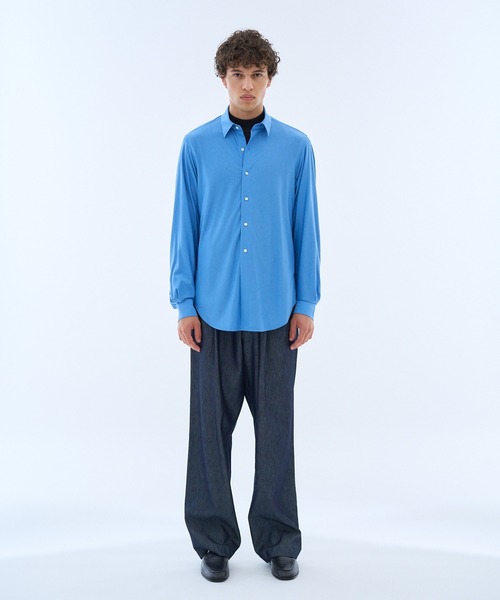 ESTNATION(エストネーション)の「GOOD PEOPLE GOOD STITCHING GOOD PRODUCT for ESTNATION / シルクコットン スーパーハイゲージ ジャージーシャツ(シャツ/ブラウス・メンズ・ライトブルー/カリビアンブルー/アイボリー・MEDIUM/LARGE)」の18枚目の写真