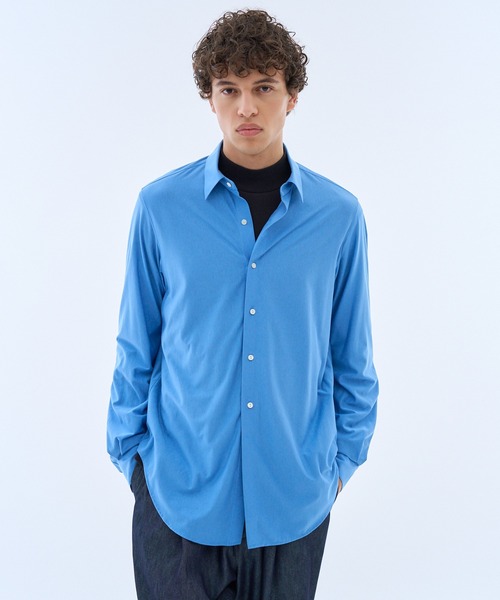 ESTNATION(エストネーション)の「GOOD PEOPLE GOOD STITCHING GOOD PRODUCT for ESTNATION / シルクコットン スーパーハイゲージ ジャージーシャツ(シャツ/ブラウス・メンズ・ライトブルー/カリビアンブルー/アイボリー・MEDIUM/LARGE)」の19枚目の写真