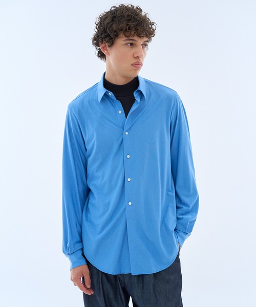 ESTNATION(エストネーション)の「GOOD PEOPLE GOOD STITCHING GOOD PRODUCT for ESTNATION / シルクコットン スーパーハイゲージ ジャージーシャツ(シャツ/ブラウス・メンズ・ライトブルー/カリビアンブルー/アイボリー・MEDIUM/LARGE)」の20枚目の写真