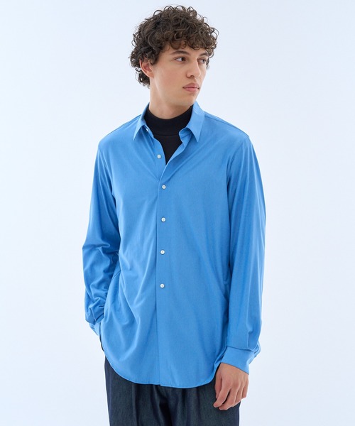 ESTNATION(エストネーション)の「GOOD PEOPLE GOOD STITCHING GOOD PRODUCT for ESTNATION / シルクコットン スーパーハイゲージ ジャージーシャツ(シャツ/ブラウス・メンズ・ライトブルー/カリビアンブルー/アイボリー・MEDIUM/LARGE)」の21枚目の写真