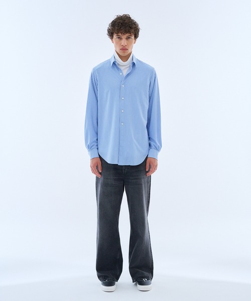 ESTNATION(エストネーション)の「GOOD PEOPLE GOOD STITCHING GOOD PRODUCT for ESTNATION / シルクコットン スーパーハイゲージ ジャージーシャツ(シャツ/ブラウス・メンズ・ライトブルー/カリビアンブルー/アイボリー・MEDIUM/LARGE)」の13枚目の写真