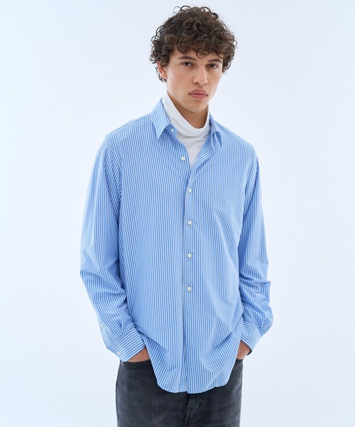 ESTNATION(エストネーション)の「GOOD PEOPLE GOOD STITCHING GOOD PRODUCT for ESTNATION / シルクコットン スーパーハイゲージ ジャージーシャツ(シャツ/ブラウス・メンズ・ライトブルー/カリビアンブルー/アイボリー・MEDIUM/LARGE)」の14枚目の写真