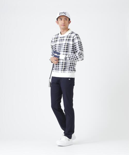 PEARLY GATES(パーリーゲイツ)の「【PEARLY GATES】14Gメッシュクルーネックニットプルオーバー <チェック柄> (MENS)(ニット/セーター・メンズ・ホワイト系その他・MEDIUM/LARGE/XX-LARGE/X-LARGE)」の4枚目の写真