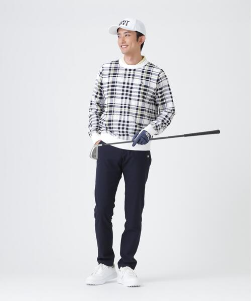 PEARLY GATES(パーリーゲイツ)の「【PEARLY GATES】14Gメッシュクルーネックニットプルオーバー <チェック柄> (MENS)(ニット/セーター・メンズ・ホワイト系その他・MEDIUM/LARGE/XX-LARGE/X-LARGE)」の5枚目の写真