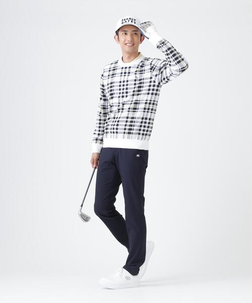 PEARLY GATES(パーリーゲイツ)の「【PEARLY GATES】14Gメッシュクルーネックニットプルオーバー <チェック柄> (MENS)(ニット/セーター・メンズ・ホワイト系その他・MEDIUM/LARGE/XX-LARGE/X-LARGE)」の6枚目の写真