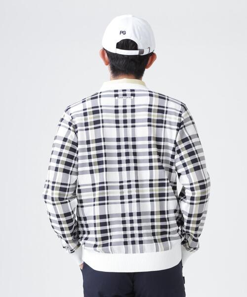 PEARLY GATES(パーリーゲイツ)の「【PEARLY GATES】14Gメッシュクルーネックニットプルオーバー <チェック柄> (MENS)(ニット/セーター・メンズ・ホワイト系その他・MEDIUM/LARGE/XX-LARGE/X-LARGE)」の8枚目の写真
