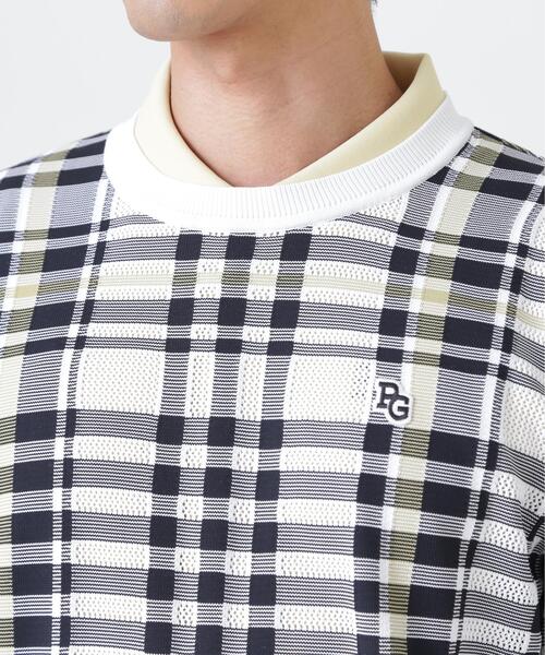 PEARLY GATES(パーリーゲイツ)の「【PEARLY GATES】14Gメッシュクルーネックニットプルオーバー <チェック柄> (MENS)(ニット/セーター・メンズ・ホワイト系その他・MEDIUM/LARGE/XX-LARGE/X-LARGE)」の9枚目の写真