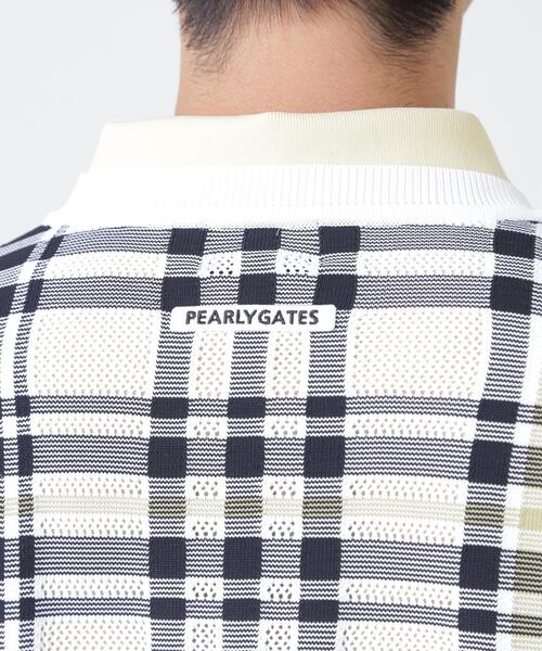 PEARLY GATES(パーリーゲイツ)の「【PEARLY GATES】14Gメッシュクルーネックニットプルオーバー <チェック柄> (MENS)(ニット/セーター・メンズ・ホワイト系その他・MEDIUM/LARGE/XX-LARGE/X-LARGE)」の12枚目の写真