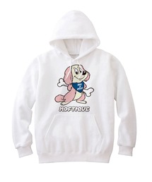 Moftique（モフティック） プルパーカー メンズ スウェット アニマル 犬 ドッグ イラスト ロゴ プリント プルオーバーパーカー フーディー スエット トップス レディース ユニセックス