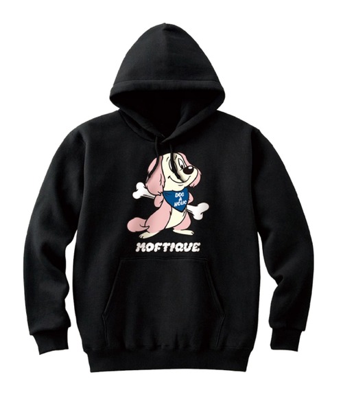 Moftique(モフティック)の「Moftique(モフティック) プルパーカー メンズ スウェット アニマル 犬 ドッグ イラスト ロゴ プリント プルオーバーパーカー フーディー スエット トップス レディース ユニセックス(パーカー・メンズ・ブラック系2/ブラック系1/ホワイト系1/ホワイト系2・M/XL/L)」の4枚目の写真