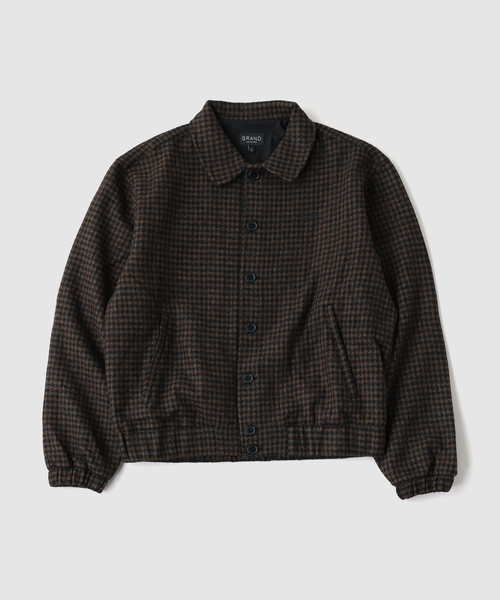 WISM(ウィズム)の「GRAND COLLECTION / グランド コレクション HOUNDSTOOTH WOOL JACKET(その他アウター・メンズ・ブラウン/ブラック・MEDIUM/LARGE)」の2枚目の写真