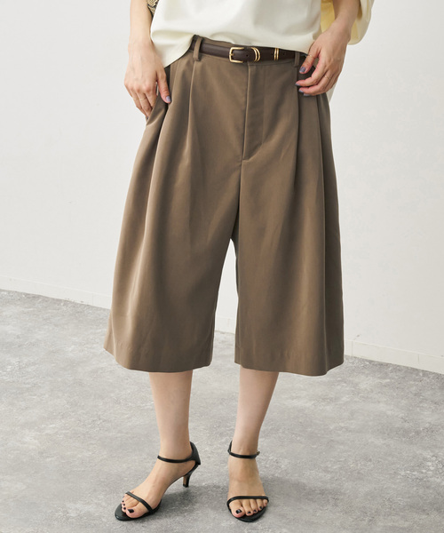 Spick & Span(スピックアンドスパン)の「ツータックキュロットパンツ(その他パンツ・レディース・チャコールグレー/キャメル・36/38)」の10枚目の写真