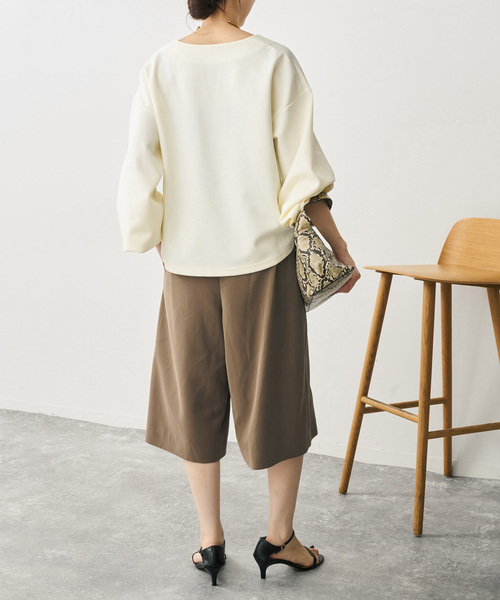 Spick & Span(スピックアンドスパン)の「ツータックキュロットパンツ(その他パンツ・レディース・チャコールグレー/キャメル・36/38)」の14枚目の写真