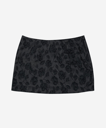 Knotted Satin Mini Skirt #Black( )