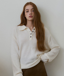 LUME SOFT COLLAR KNIT TOP 2COL_IVORY