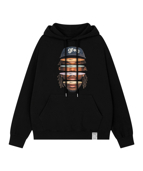 GRAVER ORDINARY（グレイバーオーディナリー）の「[ODNR UNISEX]Face Grae フーディー_4color（パーカー・レディース・ブラック/ネイビー/グレー/アイボリー・SMALL/MEDIUM/LARGE）」の5枚目の写真