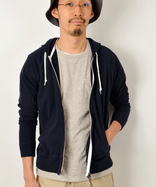 SHIPS Days(シップスデイズ)の「SHIPS Days STANDARD: ライトウラケ ジップパーカー□(パーカー・メンズ・ネイビー/ライトグレー/チャコールグレー・SMALL/LARGE/MEDIUM)」の3枚目の写真
