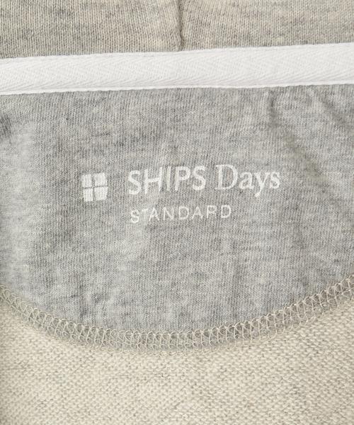 SHIPS Days(シップスデイズ)の「SHIPS Days STANDARD: ライトウラケ ジップパーカー□(パーカー・メンズ・ネイビー/ライトグレー/チャコールグレー・SMALL/LARGE/MEDIUM)」の5枚目の写真