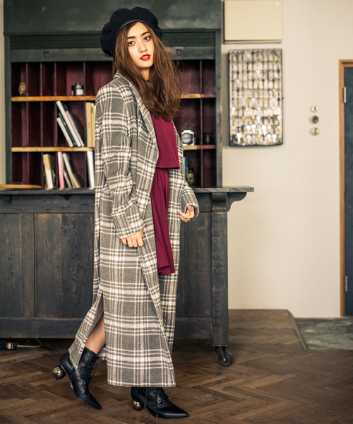 Spiralgirl スパイラルガール の ダブルブレストロングコート チェスターコート Wear Spiralgirl スパイラルガール の ダブルブレストロングコート チェスターコート Wear