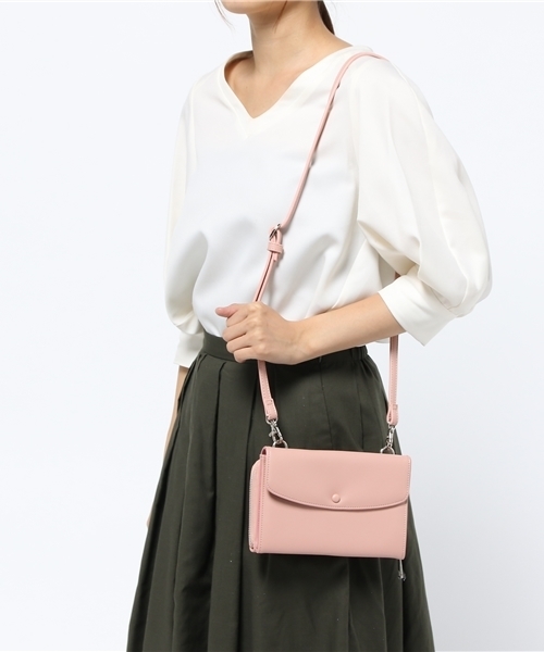 MOUSSY（マウジー）の「BI COLOR POCHETTE（ショルダーバッグ・レディース・ブラウン系その他/ブラック/ピンク・FREE）」の12枚目の写真