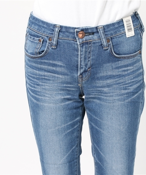 SOMETHING（サムシング）の「【SOMETHING】テーパードフィット　バイオウォッシュ （デニムパンツ・レディース・ダークインディゴブルー/インディゴブルー・29inch/28inch/30inch/27inch/26inch/31inch）」の6枚目の写真