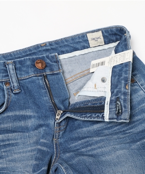 SOMETHING（サムシング）の「【SOMETHING】テーパードフィット　バイオウォッシュ （デニムパンツ・レディース・ダークインディゴブルー/インディゴブルー・29inch/28inch/30inch/27inch/26inch/31inch）」の11枚目の写真