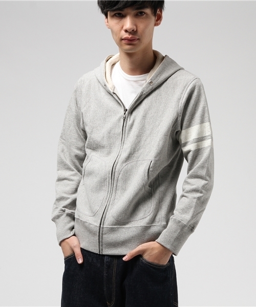 JACKROSE（ジャックローズ）の「USA･COTTON･ZIPパーカー（パーカー・メンズ・オフホワイト/ネイビー/グレー・M/L）」の3枚目の写真