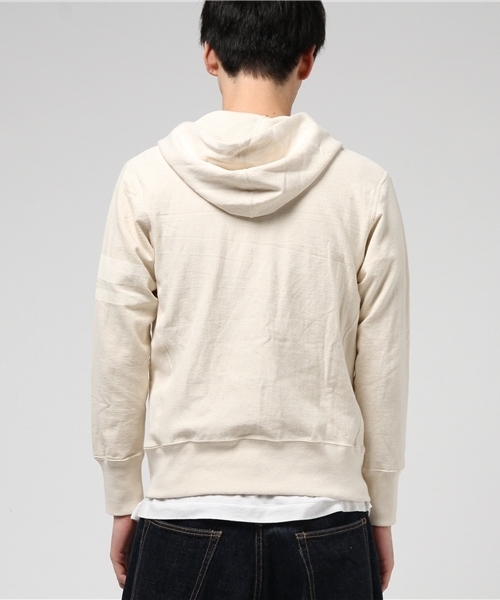 JACKROSE（ジャックローズ）の「USA･COTTON･ZIPパーカー（パーカー・メンズ・オフホワイト/ネイビー/グレー・M/L）」の5枚目の写真