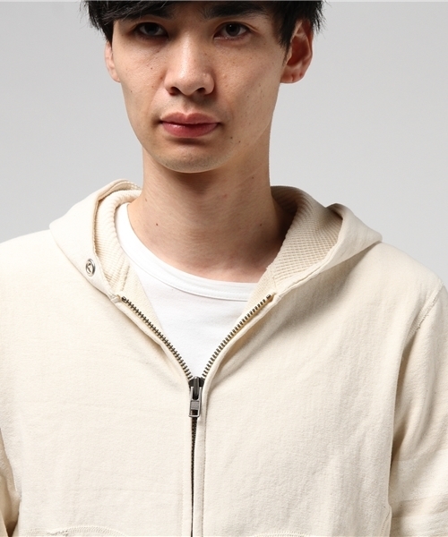 JACKROSE（ジャックローズ）の「USA･COTTON･ZIPパーカー（パーカー・メンズ・オフホワイト/ネイビー/グレー・M/L）」の6枚目の写真