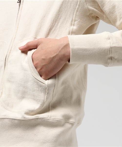 JACKROSE（ジャックローズ）の「USA･COTTON･ZIPパーカー（パーカー・メンズ・オフホワイト/ネイビー/グレー・M/L）」の7枚目の写真