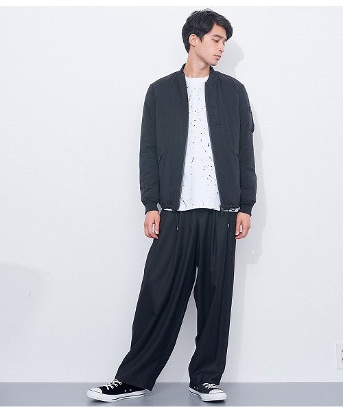 ADAM ET ROPE'（アダムエロペ）の「ドリッピングスウェット（スウェット・メンズ・ホワイト/ブラック・MEDIUM/L/M）」の12枚目の写真