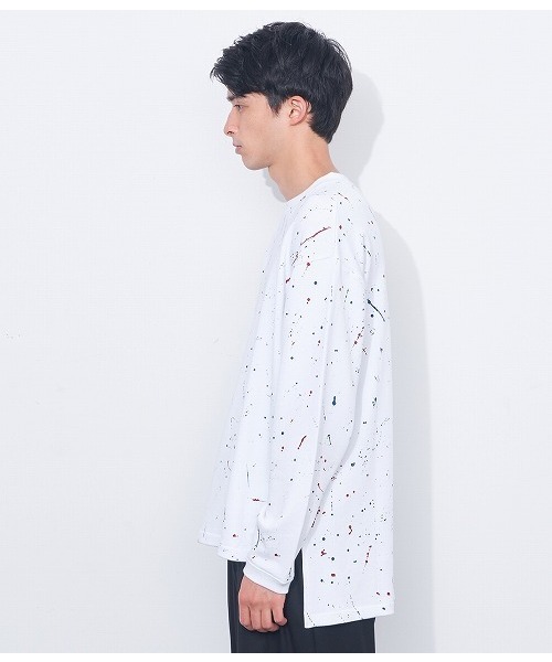 ADAM ET ROPE'（アダムエロペ）の「ドリッピングスウェット（スウェット・メンズ・ホワイト/ブラック・MEDIUM/L/M）」の15枚目の写真