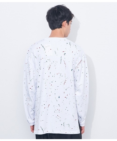 ADAM ET ROPE'（アダムエロペ）の「ドリッピングスウェット（スウェット・メンズ・ホワイト/ブラック・MEDIUM/L/M）」の16枚目の写真