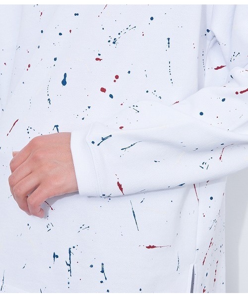 ADAM ET ROPE'（アダムエロペ）の「ドリッピングスウェット（スウェット・メンズ・ホワイト/ブラック・MEDIUM/L/M）」の6枚目の写真